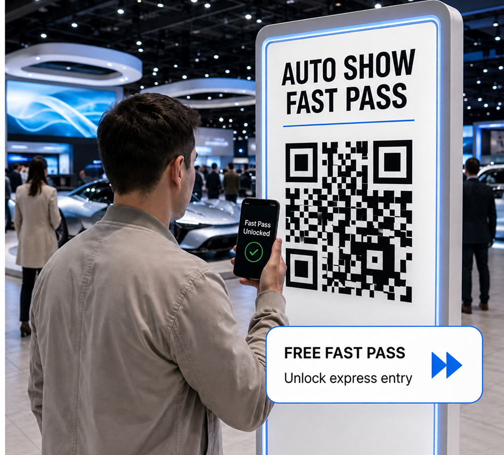 Guest unlocking a fast pass at a cultural event